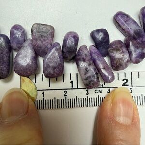 Amethyst 32” Purple Stone Beaded Necklace, Natural